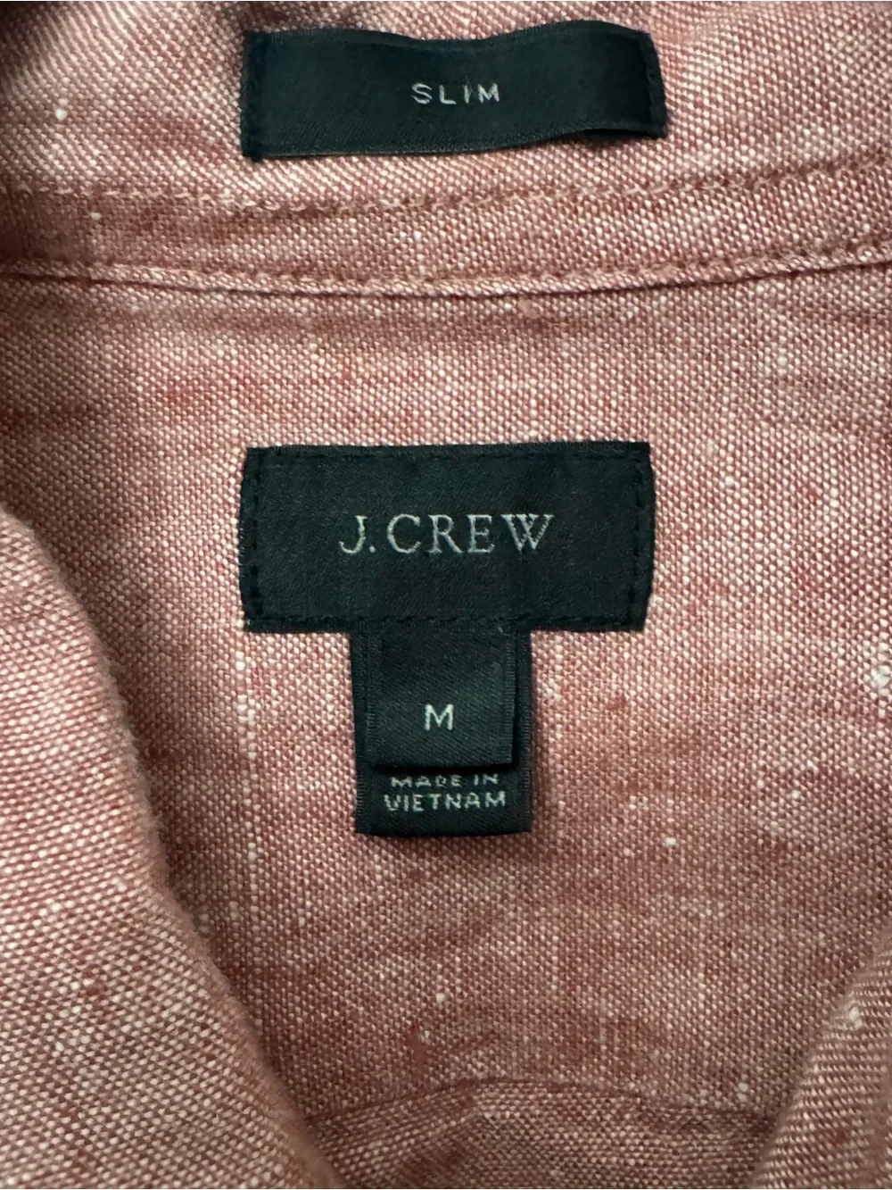 J. Crew Men's Linen Button-Down Shirt in Dusty Rose